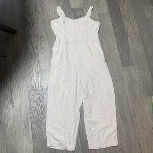 Linen-Blend Cami Jumpsuit